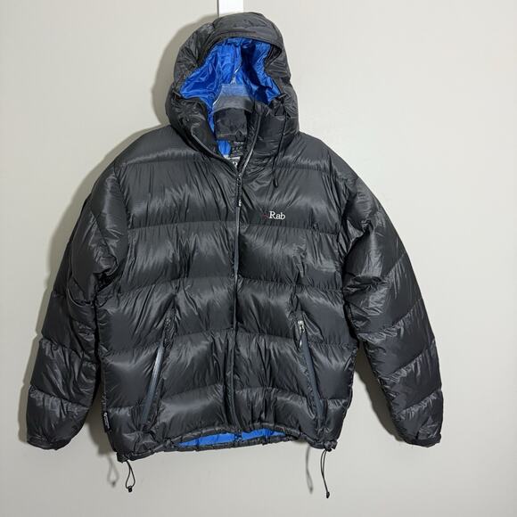 RAB Neutrino Endurance Down Hooded Puffer Jacket Size US XL Dark Gray - Picture 1 of 8